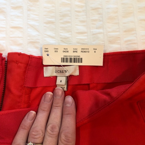 J. Crew Cotton Mini Skirt - Red/Orange - Picture 6 of 8